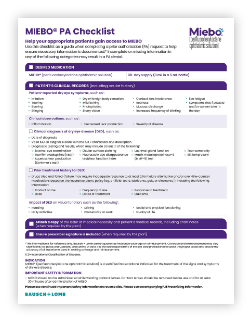 Image of MIEBO Prior Authorization (PA) Checklist
